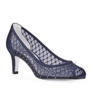 Adrianna Papell Jamie Navy Peep Toe Pump